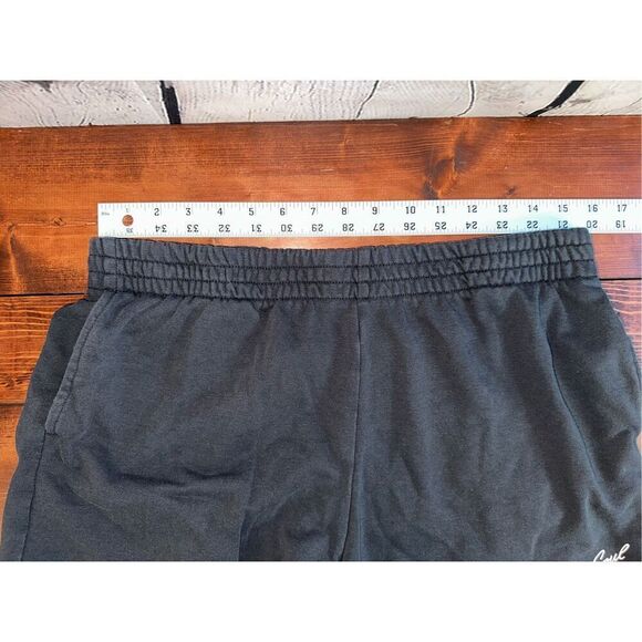 H&M Women’s Sweat Shorts Size Large “Sunny Soul” Black - Picture 4 of 5